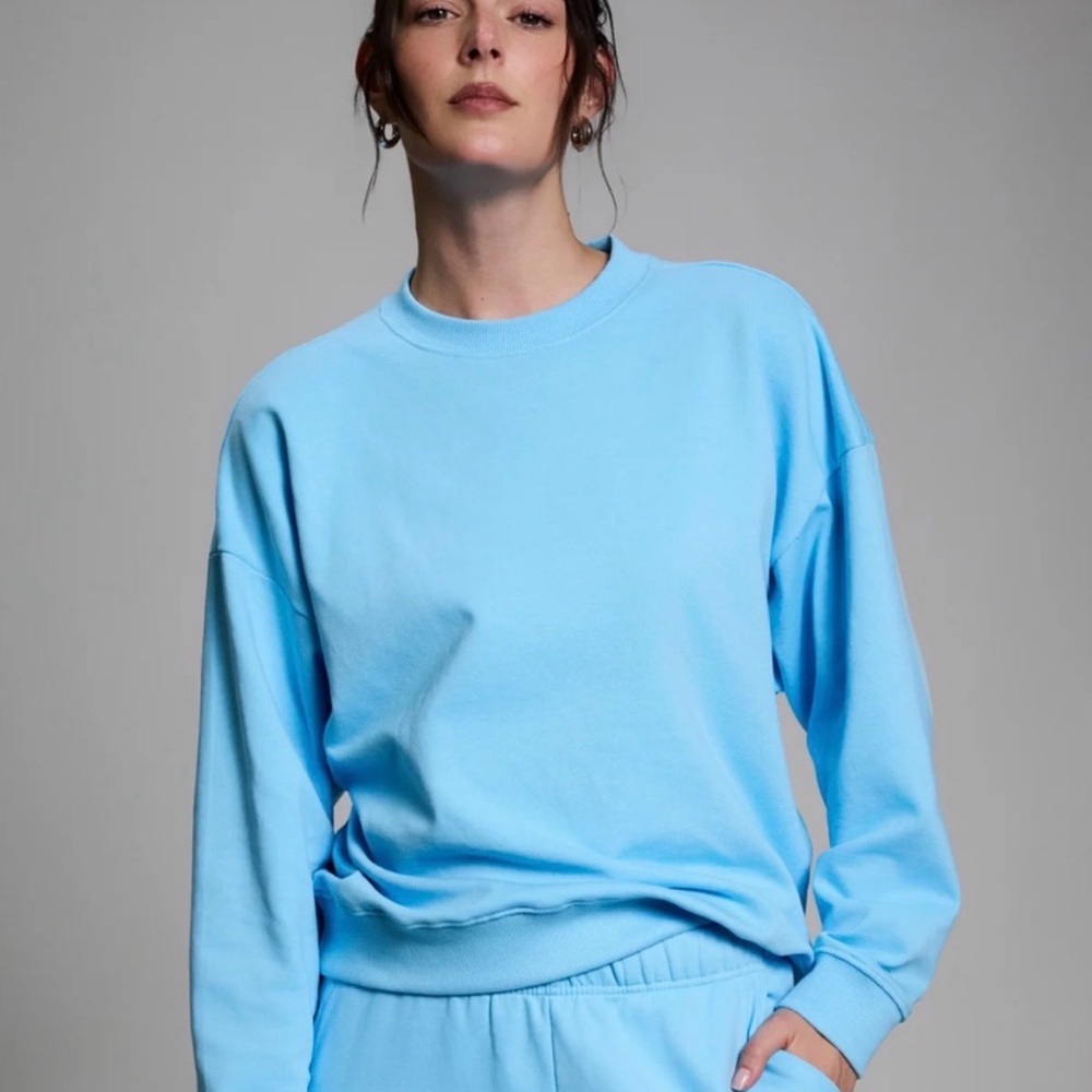 NWT Year of Ours Cotton Pullover Sweatshirt Women Minimal Lounge Oversized XS/S